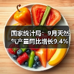 国家统计局:9月天然气产量同比增长9.4%(图2) 国家统计局:9月天然气产量同比增长9.4%(图2)
