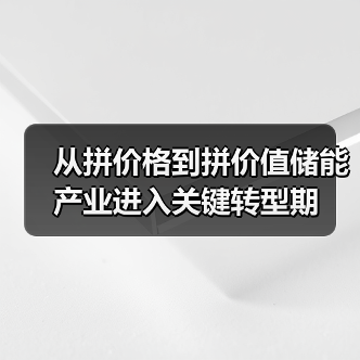 从拼价格到拼价值储能 产业进入关键转型期(图4) 从拼价格到拼价值储能 产业进入关键转型期(图4)