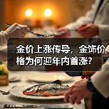 金价上涨传导,金饰价格为何迎年内首涨?(图1) 金价上涨传导,金饰价格为何迎年内首涨?(图1)